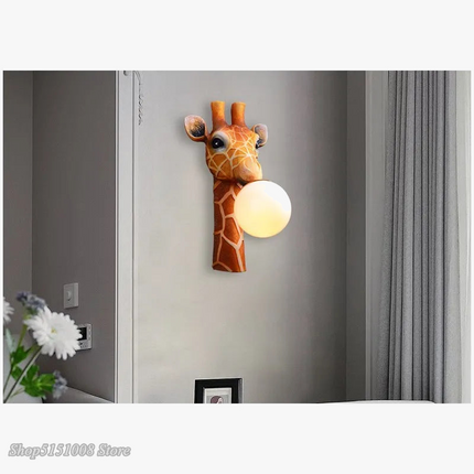 Applique murale LED girafe dessin animé pour chambre enfant européen — LZ4X9P2