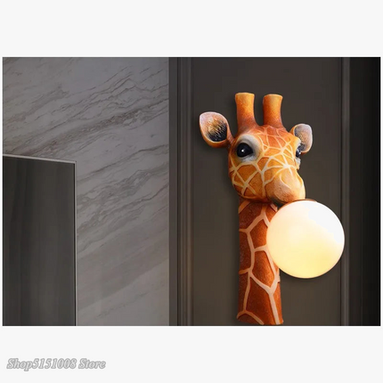 Applique murale LED girafe dessin animé pour chambre enfant européen — LZ4X9P2