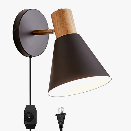 Applique murale LED industrielle réglable avec prise et interrupteur — LZ4X9P2