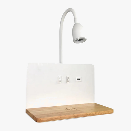 Applique murale LED intérieure rotative 360° sans fil USB avec interrupteur — LZ4X9P2