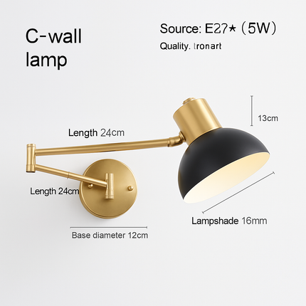 Applique murale LED dimmable pour lecture et étude — LZ4T9XJ