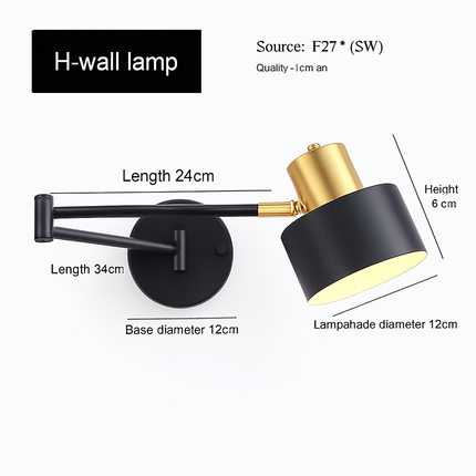 Applique murale LED dimmable pour lecture et étude — LZ4T9XJ
