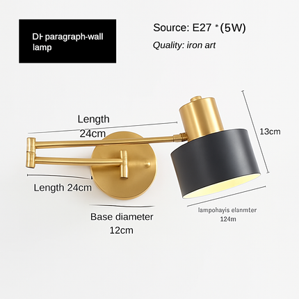 Applique murale LED dimmable pour lecture et étude — LZ4T9XJ