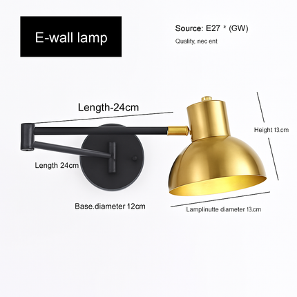 Applique murale LED dimmable pour lecture et étude — LZ4T9XJ