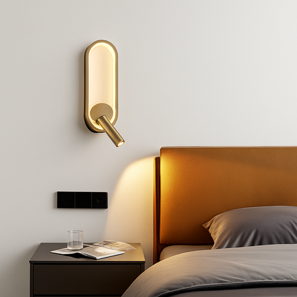 Applique murale LED avec lampe liseuse rotative pour tête de lit hôtel — LZ4X9P2