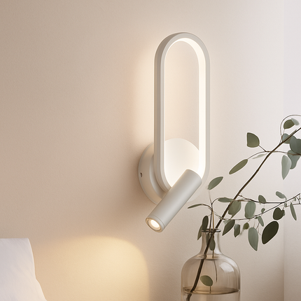 Applique murale LED avec lampe liseuse rotative pour tête de lit hôtel — LZ4X9P2