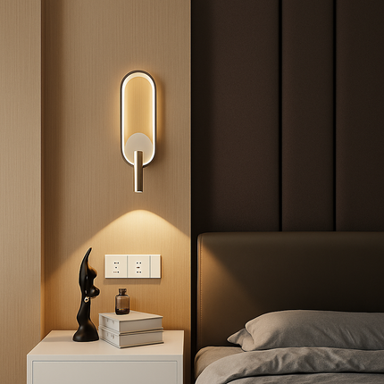 Applique murale LED avec lampe liseuse rotative pour tête de lit hôtel — LZ4X9P2