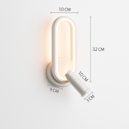 Applique murale LED avec lampe liseuse rotative pour tête de lit hôtel — LZ4X9P2
