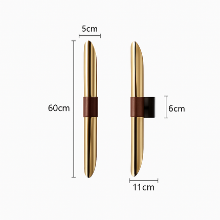 Applique murale LED longue en verre et fer moderne — LZ4XJ9