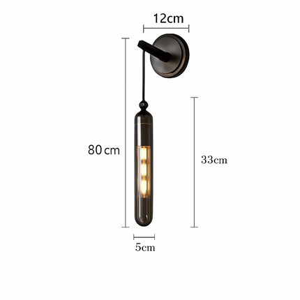 Applique murale LED longue en verre et fer moderne — LZ4XJ9