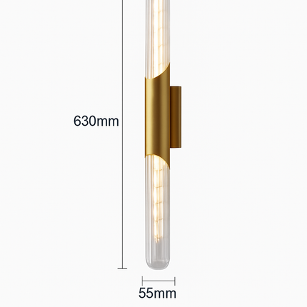 Applique murale LED longue en verre et fer moderne — LZ4XJ9