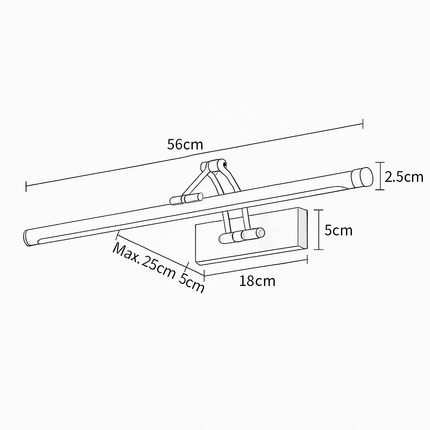 Applique murale LED allongée pour miroir de salle de bain — LZ4X9P
