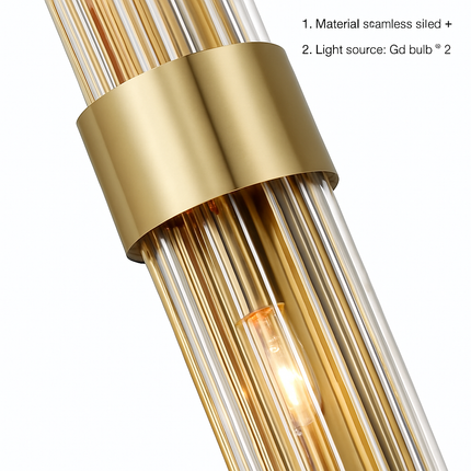 applique murale led luxe moderne dorée