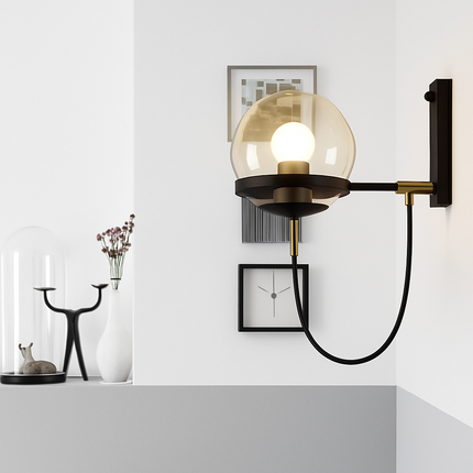 Applique murale LED en métal avec globe en verre — LZ4X9P2
