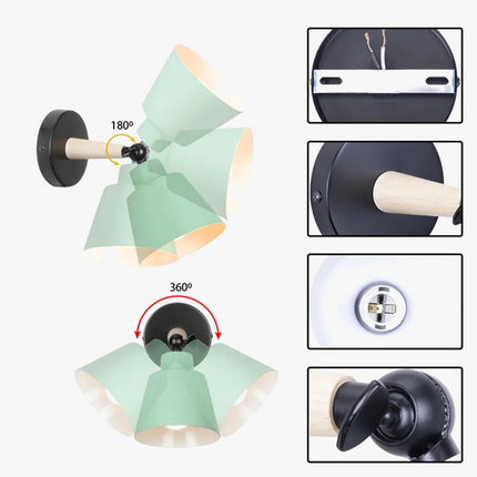 Applique murale LED ronde style macaron — LZ4Q7X9