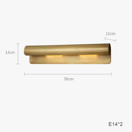 Applique murale LED moderne en laiton brossé minimaliste — LZ4X9P2