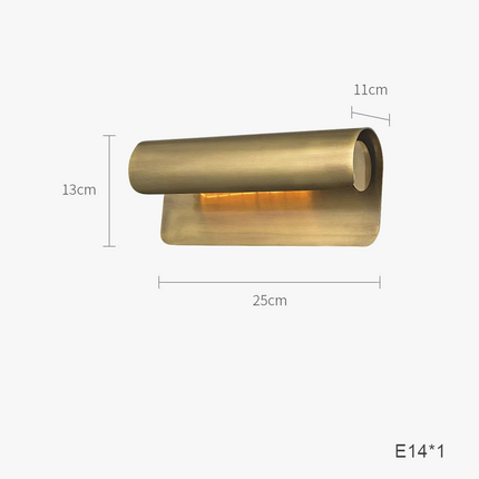 Applique murale LED moderne en laiton brossé minimaliste — LZ4X9P2