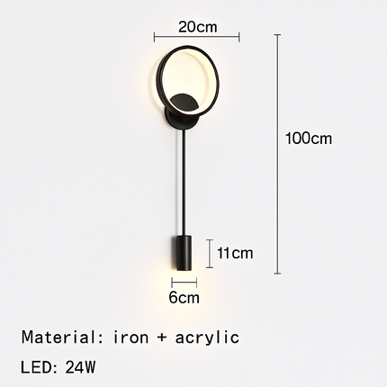 applique murale led moderne avec gradation de température