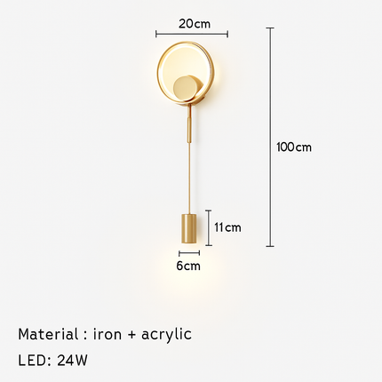applique murale led moderne avec gradation de température