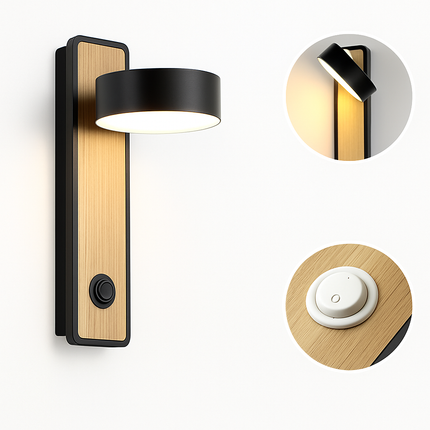 Applique murale LED moderne avec interrupteur pour lecture — LZ4Q7M2