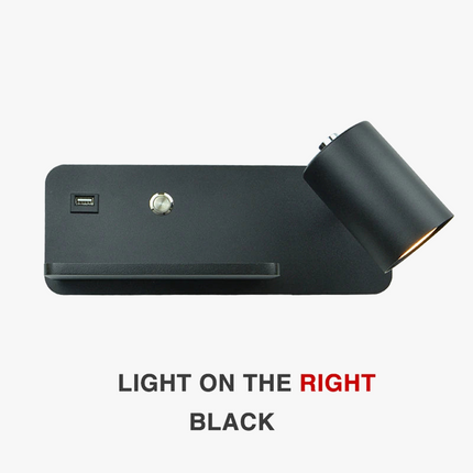 Applique murale LED moderne avec port USB et charge sans fil — LZ4Q7N2