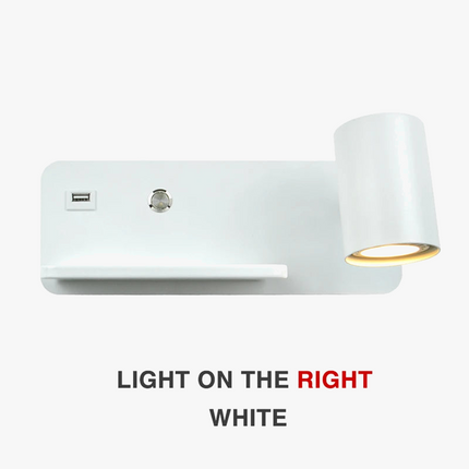 Applique murale LED moderne avec port USB et charge sans fil — LZ4Q7N2
