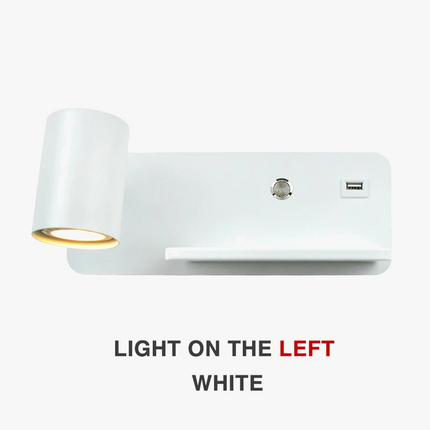 Applique murale LED moderne avec port USB et charge sans fil — LZ4Q7N2