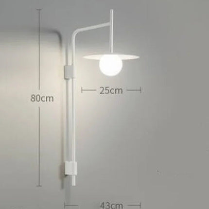 applique murale led moderne à bras mobile simple