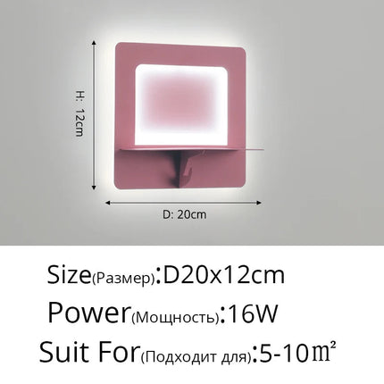 Applique murale LED économique au design nordique avec étagère intégrée — LZ4X9M2