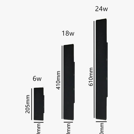 Applique murale LED moderne en aluminium 6W, 18W ou 24W — LZ4P9XQ