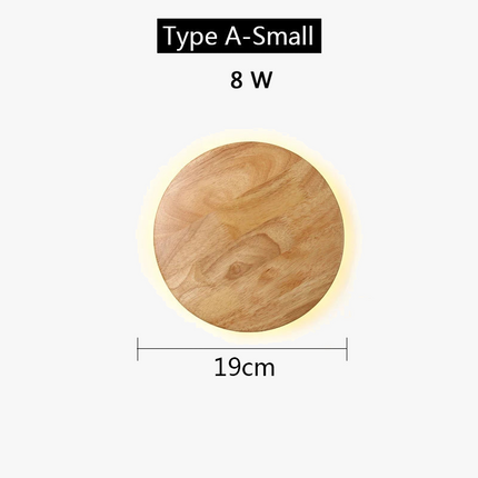 Applique murale LED en bois au design nordique moderne — LZ4X9P2