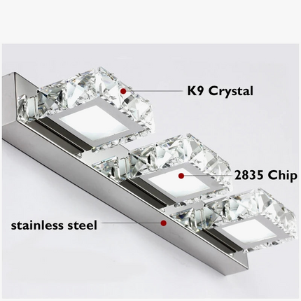 Applique murale LED moderne en cristal carré — LZ4F7Q2