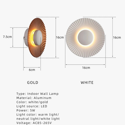 Applique murale LED disque moderne pour hôtel et restaurant — LZ4X9T2