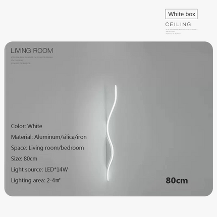 Applique murale LED moderne en forme de S pour éclairage décoratif — LZ4X9Q7