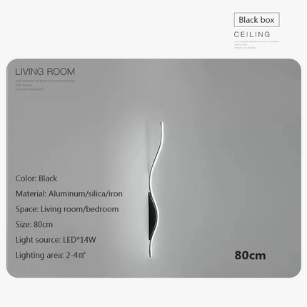Applique murale LED moderne en forme de S pour éclairage décoratif — LZ4X9Q7