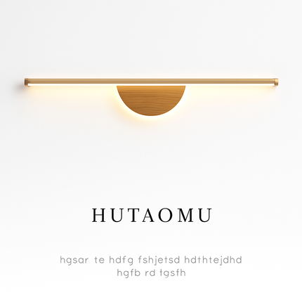 Applique murale LED design en noyer grain de bois — LZ4P9XQ