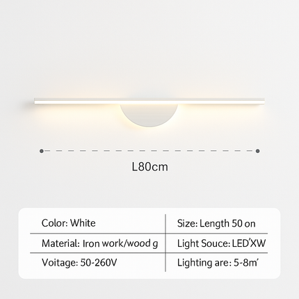 Applique murale LED design en noyer grain de bois — LZ4P9XQ