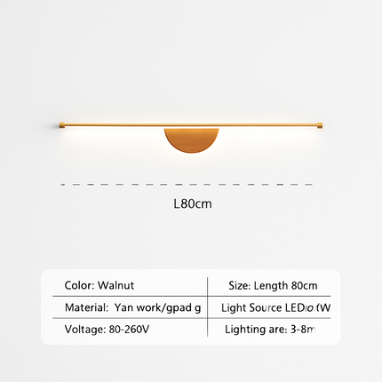 Applique murale LED design en noyer grain de bois — LZ4P9XQ