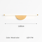 A-Couleur bois-60cm / Blanc chaud