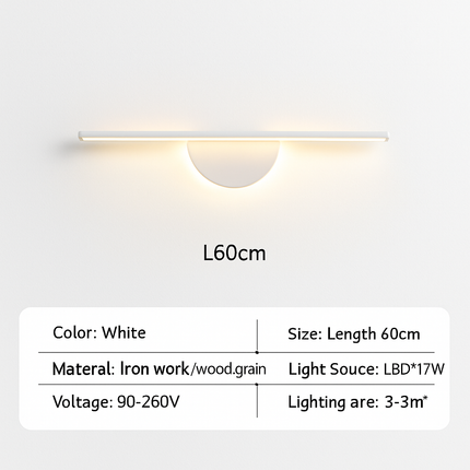 Applique murale LED design en noyer grain de bois — LZ4P9XQ