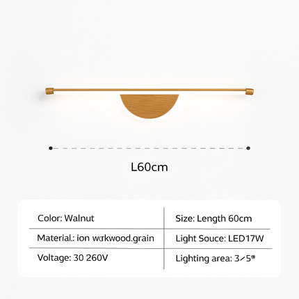 Applique murale LED design en noyer grain de bois — LZ4P9XQ