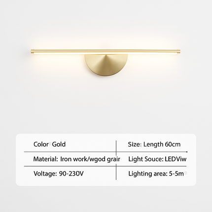 Applique murale LED design en noyer grain de bois — LZ4P9XQ