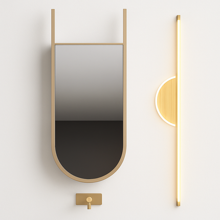 Applique murale LED design en noyer grain de bois — LZ4P9XQ