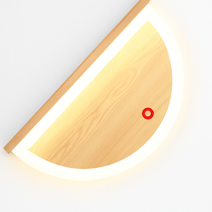 Applique murale LED design en noyer grain de bois — LZ4P9XQ