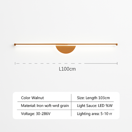Applique murale LED design en noyer grain de bois — LZ4P9XQ
