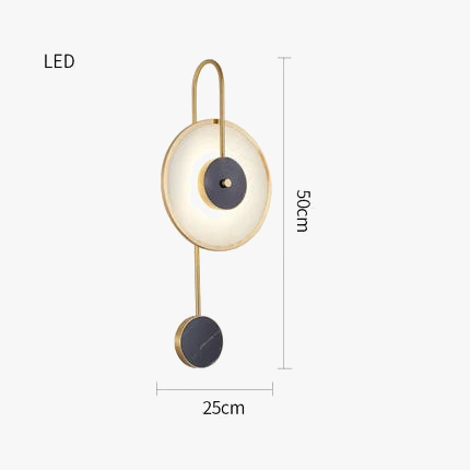 Applique murale LED moderne en marbre style internet pour hôtel et café — LZ4D7XQ