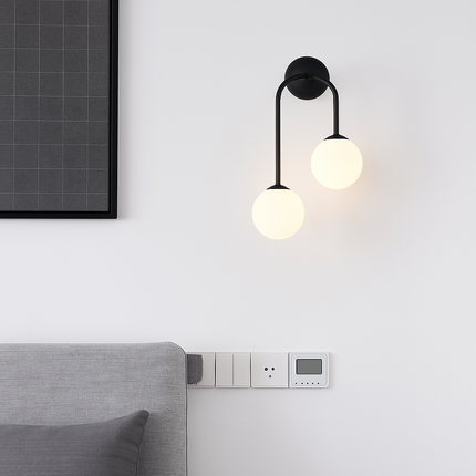 Applique murale LED au verre laiteux moderne — LZ4QX7J