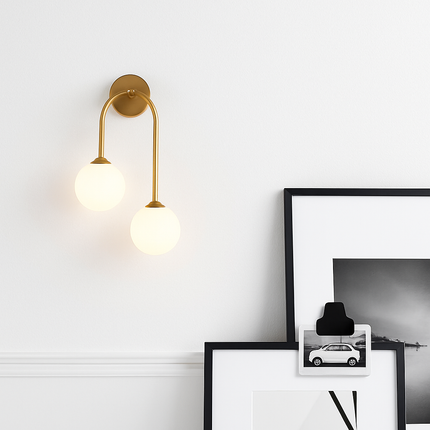 Applique murale LED au verre laiteux moderne — LZ4QX7J