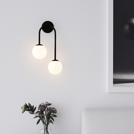 Applique murale LED au verre laiteux moderne — LZ4QX7J