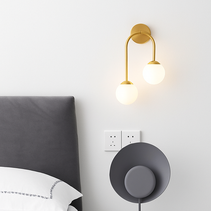 Applique murale LED au verre laiteux moderne — LZ4QX7J